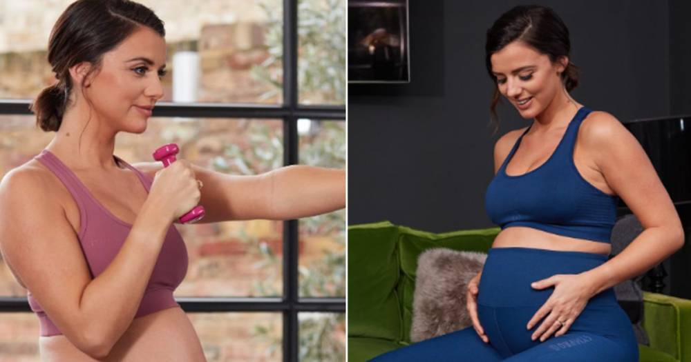 Pregnant Lucy Mecklenburgh shows off baby bump in workout photos as she launches exercise programme for expectant mums - www.ok.co.uk