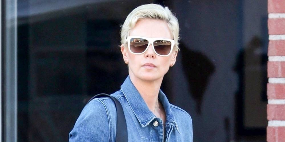 Charlize Theron Rocks Jean Jumpsuit For Lunch in LA - www.justjared.com - Los Angeles