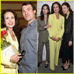 Andie MacDowell Supported By Kids Justin, Rainey, & Margaret Qualley at Women Making History Awards 2020 - www.justjared.com - Los Angeles