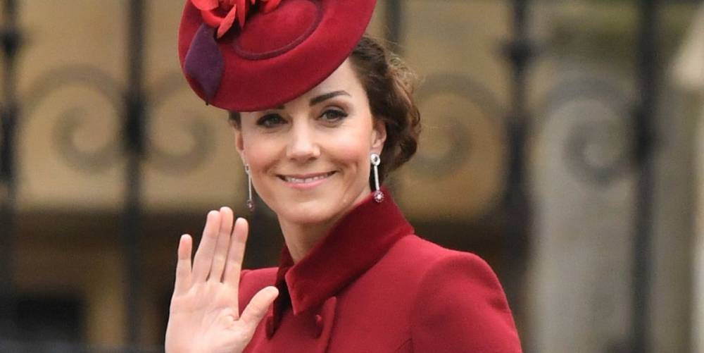 Kate Middleton Wears Deep Red to Westminster Abbey for Commonwealth Day Services - www.harpersbazaar.com