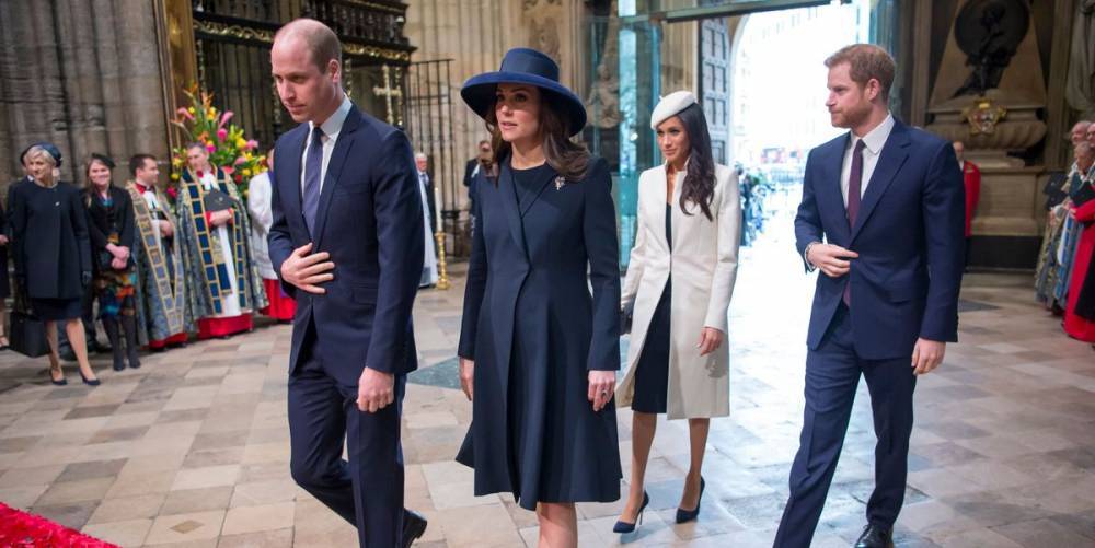 Meghan Markle, Kate Middleton, Prince Harry, and Prince William Won't Be Part of the Queen's Procession at Commonwealth Day Service - www.elle.com