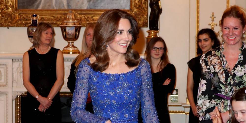Kate Middleton Re-Wears Her Royal Blue Jenny Packham Gown for a Charity Gala - www.harpersbazaar.com - India
