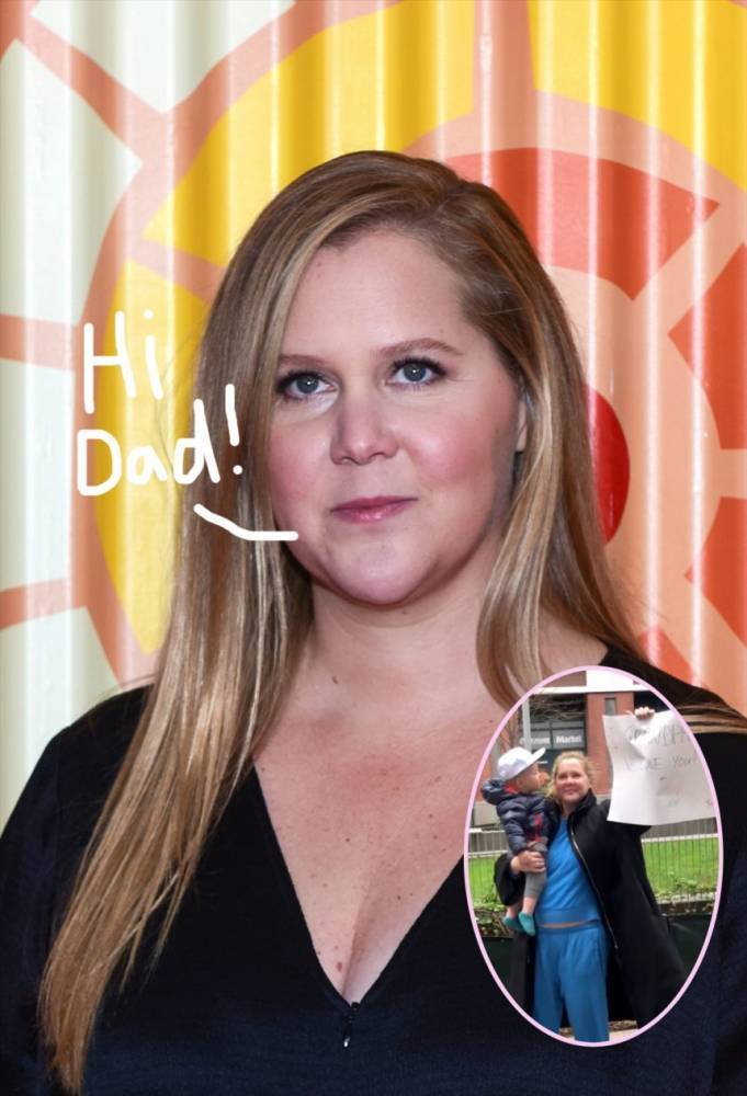 Amy Schumer & Baby Visit Her Dad While Social Distancing — See The Sweet Video! - perezhilton.com