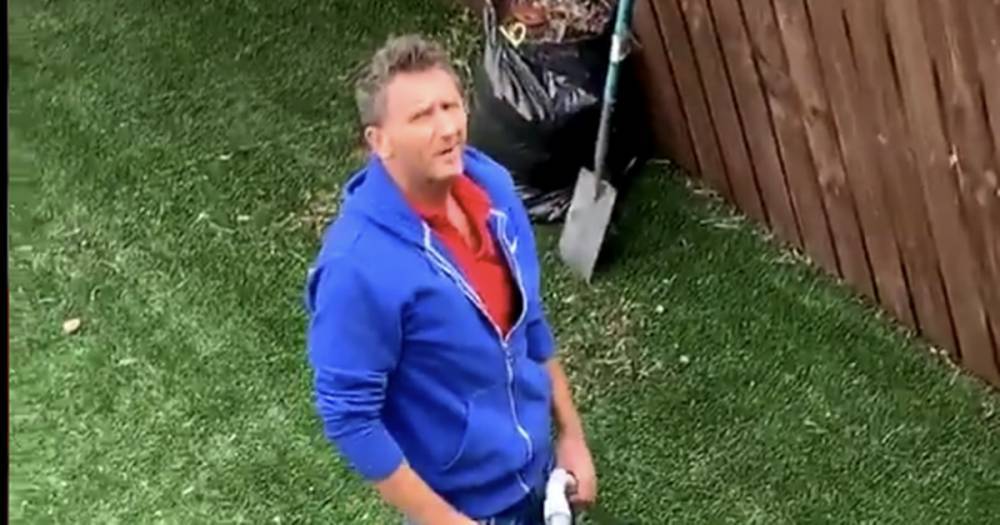Edinburgh dad hoovers lawn to son's disbelief in hilarious lockdown video - www.dailyrecord.co.uk - Scotland