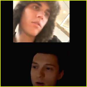 Justin Bieber Went Live With Tom Holland on Instagram & Fans Are Freaking Out! - www.justjared.com