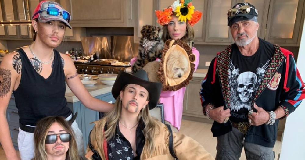 Sylvester Stallone and His Family Show Their Love for ‘Tiger King’ by Dressing as the Cast - www.usmagazine.com