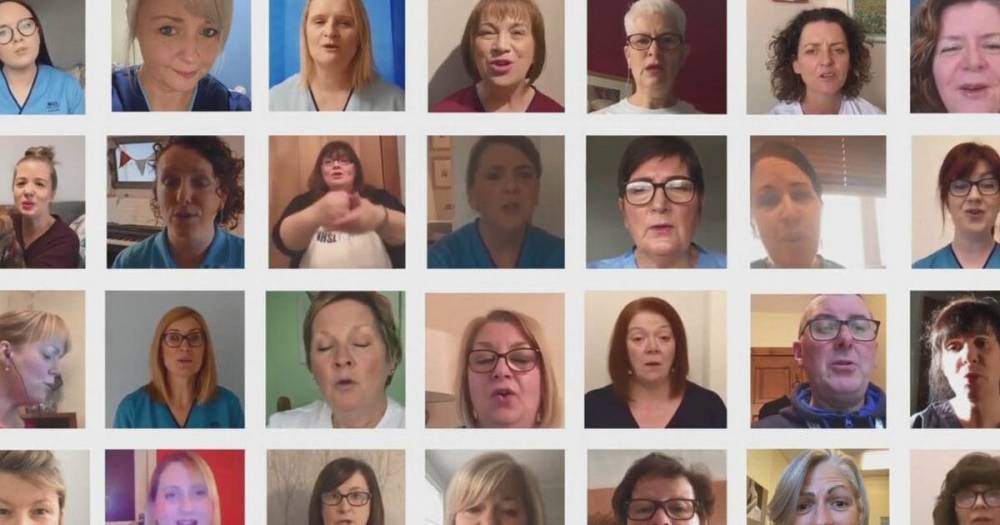 Watch NHS Lanarkshire choir in amazing 'virtual' performance of Lean on Me - www.dailyrecord.co.uk - Choir