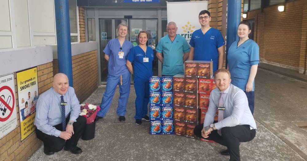 Airdrie supermarket staff donate Easter treats to key workers and community - www.dailyrecord.co.uk - county Morrison