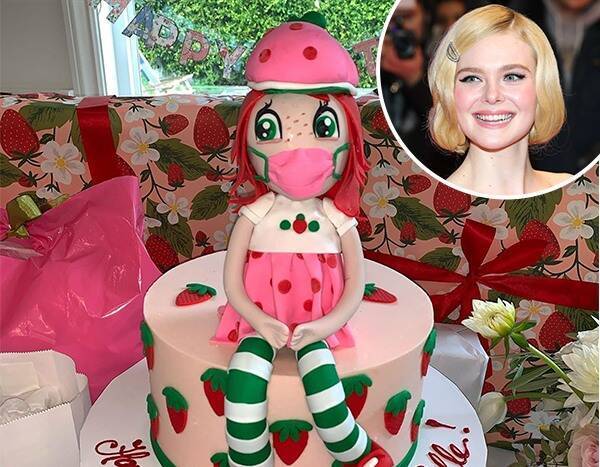 Elle Fanning Celebrates Her 22nd Birthday With a Masked Strawberry Shortcake Cake - www.eonline.com - California