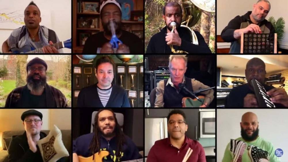 Sting Sings 'Don't Stand So Close to Me' Remotely With Jimmy Fallon and The Roots - www.etonline.com