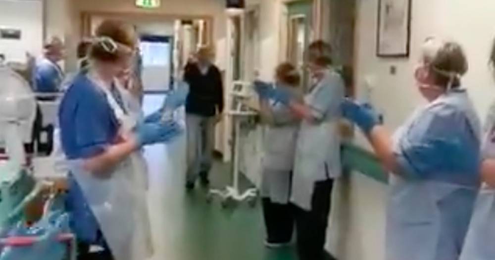 Scots NHS workers give great-grandad guard of honour after beating coronavirus - www.dailyrecord.co.uk - Scotland