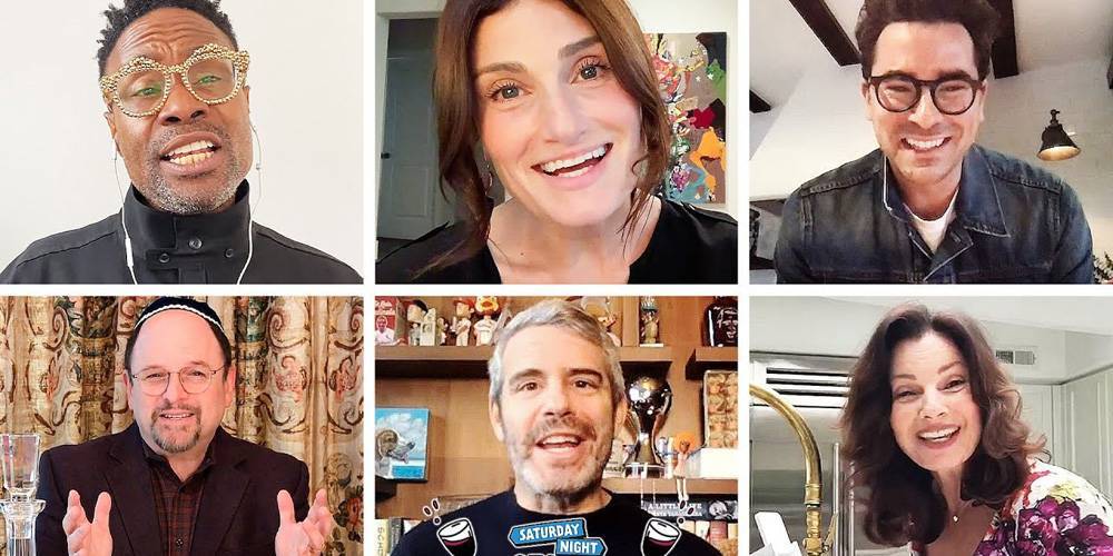 Dan Levy, Andy Cohen, Idina Menzel & Many More Stars Have a Virtual Saturday Night Passover Seder for Charity - Watch! - www.justjared.com
