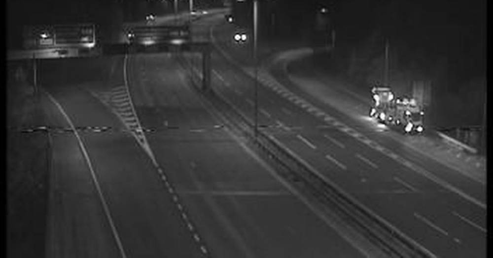M56 partially closed as police work to help person down from bridge - www.manchestereveningnews.co.uk - Manchester