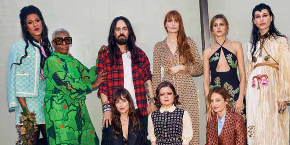 Dakota Johnson & Florence Welch Pose With Gucci Creative Family for 'T Magazine'! - www.justjared.com - county Florence