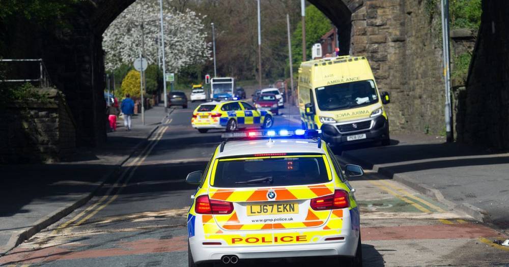 Driver taken to hospital after vehicle being chased by police crashes into van - www.manchestereveningnews.co.uk