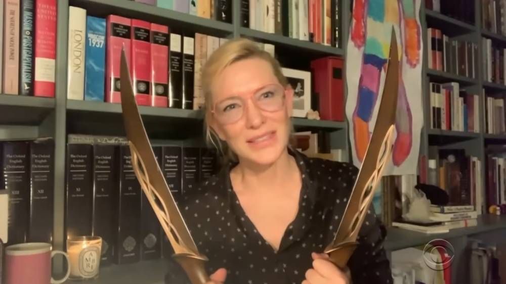 Cate Blanchett Reveals She Has Thor’s Hammer, Shows Off ‘The Hobbit’ Prop Collection During Stephen Colbert Chat - etcanada.com - Australia