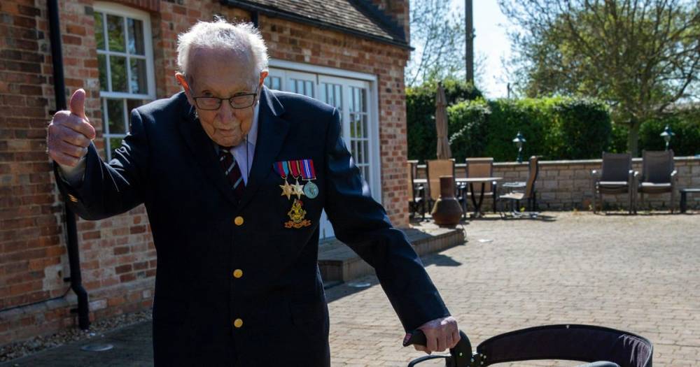 Hero war veteran Captain Tom Moore offers message of hope as he raises £12m for NHS - www.manchestereveningnews.co.uk