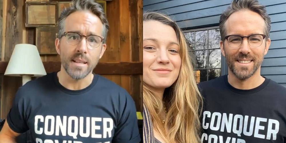 Ryan Reynolds Recruits Blake Lively to Help Promote His 'Obscenely Boring' Charity Shirt - www.justjared.com