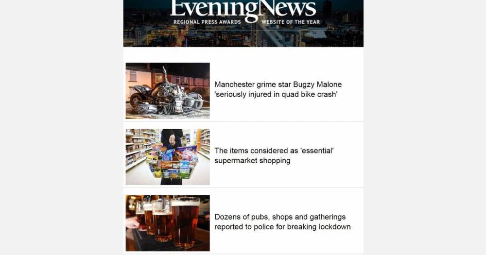 Sign up for the Manchester Evening News email newsletters here - www.manchestereveningnews.co.uk - Manchester