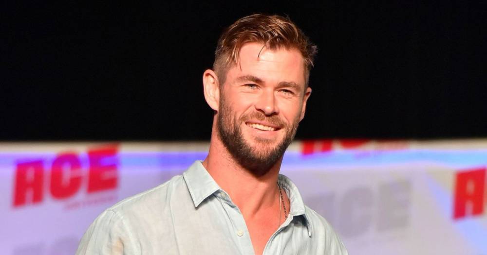 Chris Hemsworth Tries to Keep His Son Quiet During Interview, Tristan, 6, Crashes Instead - www.usmagazine.com