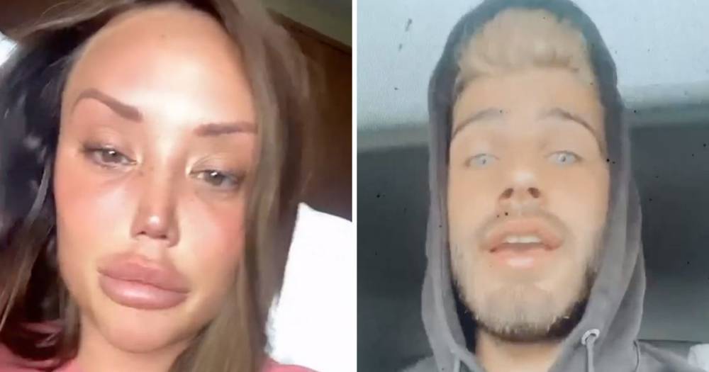 Charlotte Crosby tearfully denies being violent to Joshua Ritchie as he accuses her of ‘domestic abuse’ - www.ok.co.uk - county Crosby