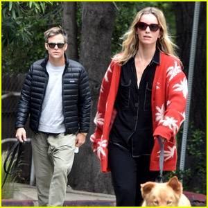 Chris Pine & Annabelle Wallis Take Their Dogs for a Saturday Morning Walk - www.justjared.com - Los Angeles