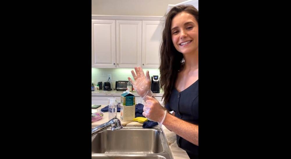 Nina Dobrev Washes Her Groceries - With Shaun White's Hands! - www.justjared.com