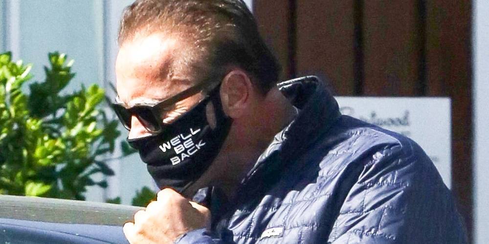 Arnold Schwarzenegger Sends a Reassuring Message With His Mask Amid Pandemic - www.justjared.com - California