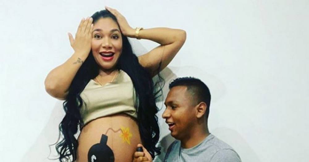 Rangers star Alfredo Morelos' wife shows off bump as couple hint baby due soon - www.dailyrecord.co.uk