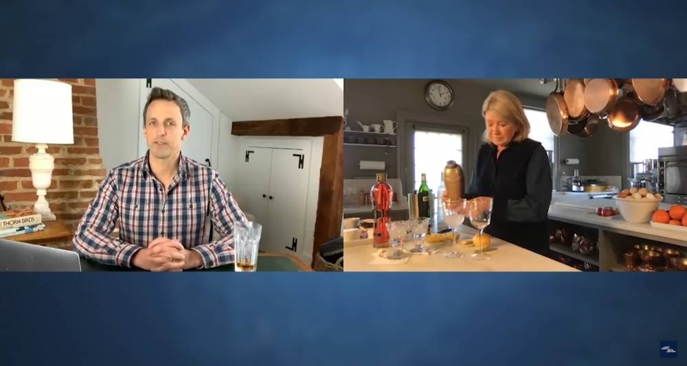 Martha Stewart Teaches Seth Meyers How To Make The Perfect Martini During Quarantine - Watch Here! - www.justjared.com