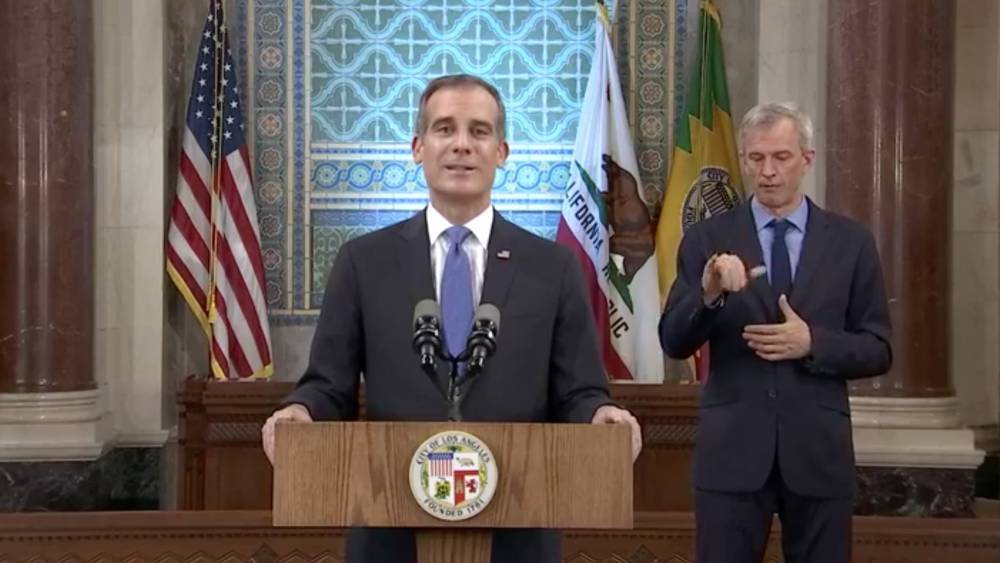 Los Angeles Mayor Eric Garcetti Addresses Economic Impact Of COVID-19: “We’re Only In The First Battle” - deadline.com - Los Angeles - Los Angeles