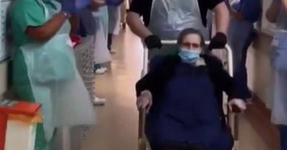 A 102-year-old great gran gets a round of applause as she leaves hospital after beating coronavirus - www.manchestereveningnews.co.uk - city Sheffield