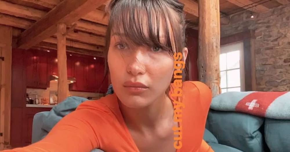 #Winning! Bella Hadid Successfully Cut Her Own Bangs — and Her Friend’s - www.usmagazine.com