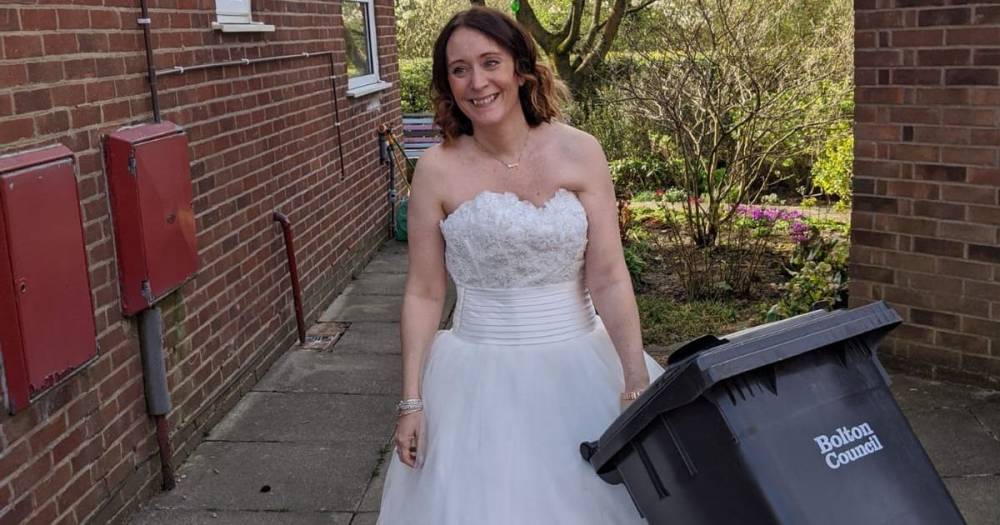 Bolton mum digs out wedding dress to take out the bins - www.manchestereveningnews.co.uk - Manchester