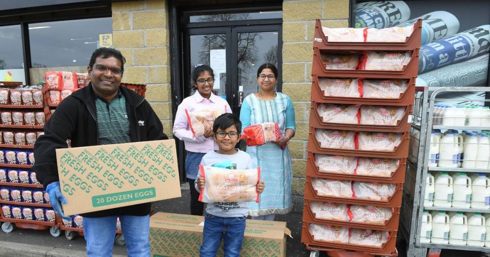 Overtown shop owner gives key health workers and their children a boost with food and chocolate gifts - www.dailyrecord.co.uk