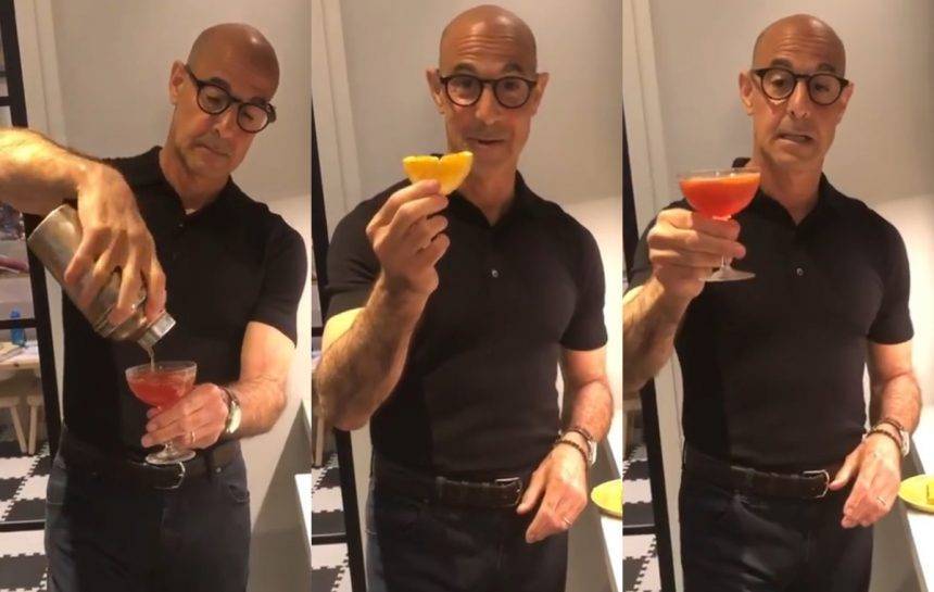 This Video Of Stanley Tucci Making His Wife A Cocktail Is Oddly Reassuring — And SO SEXY! - perezhilton.com