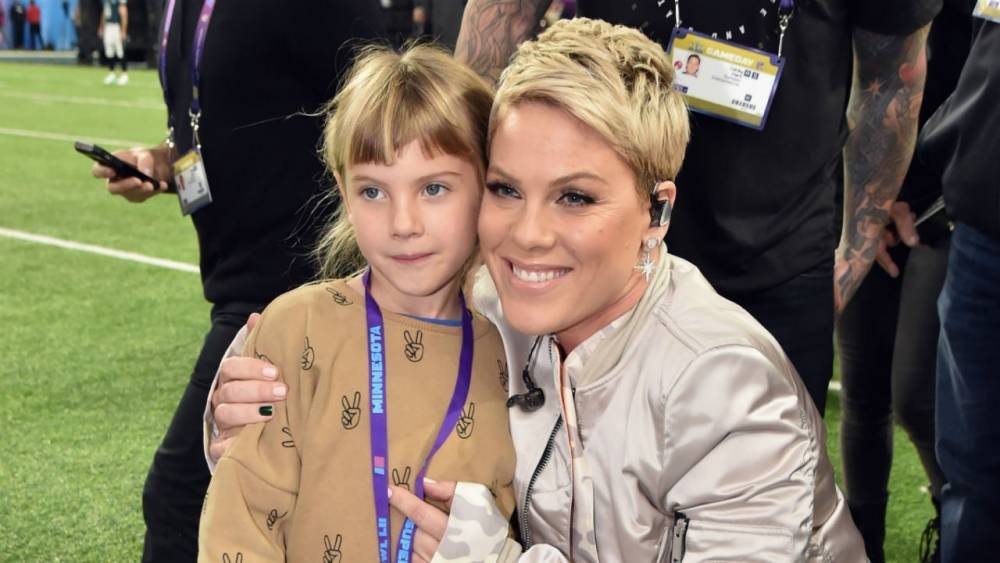 Pink Poses in Matching Swimsuits With 8-Year-Old Daughter Willow - www.etonline.com