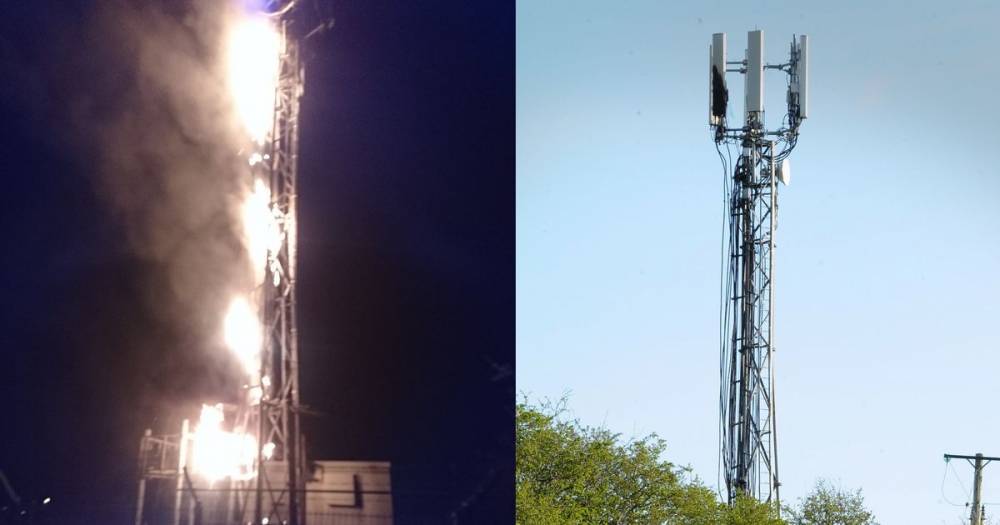 Thugs set phone mast on fire and cause £50k damage amid 5G coronavirus conspiracy - www.dailyrecord.co.uk