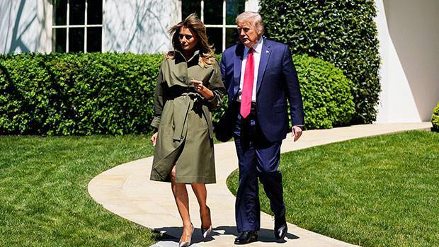 Donald Melania Trump Dragged For Not Wearing Protective Face Gear Gloves At White House - hollywoodlife.com - USA