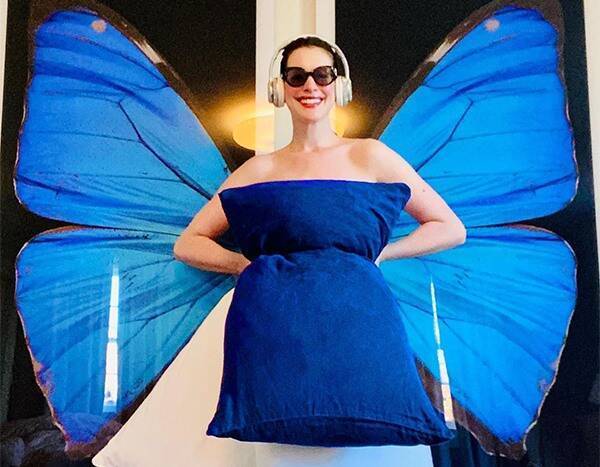 Anne Hathaway's Princess Diaries-Inspired Take on the ''Pillow Challenge'' Is Perfection - www.eonline.com