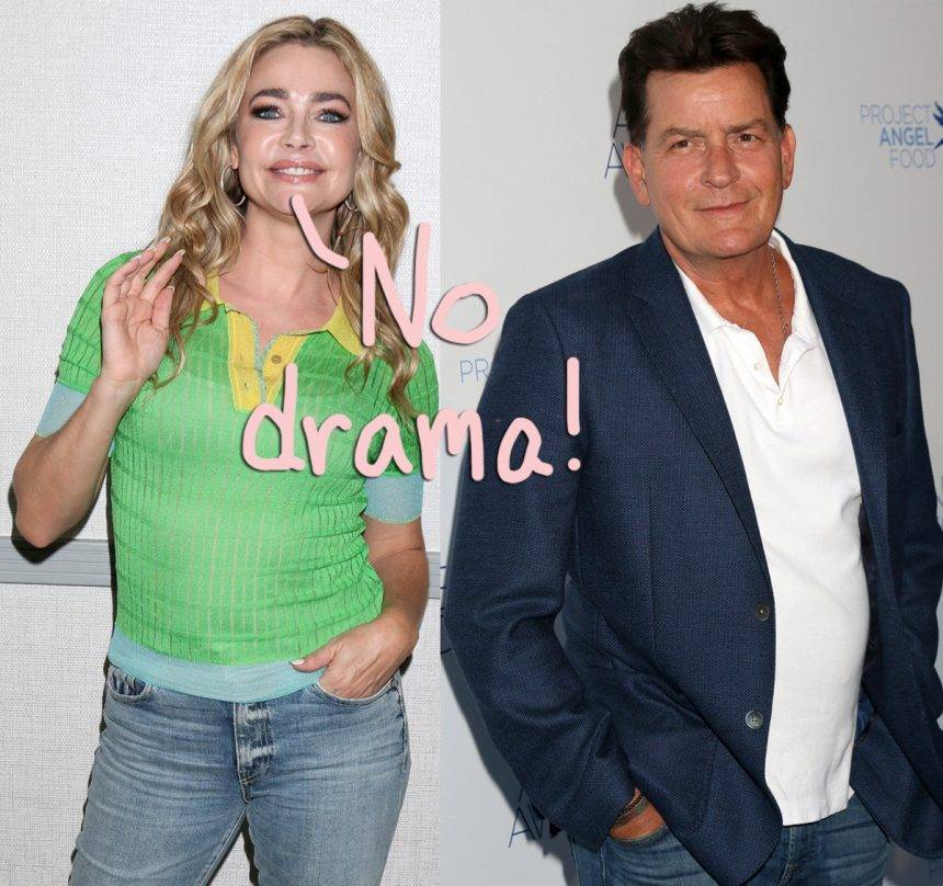 Denise Richards Doesn’t Want Her Daughters To Have A Negative Impression Of Charlie Sheen Amid Child Support Battle - perezhilton.com