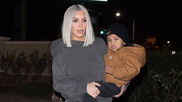 Kim Kardashian Proves Staying Home Isn’t So Bad With Cute Pic Of Saint West: ‘Look At This Face’ - hollywoodlife.com