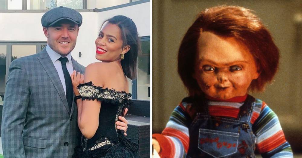 Coronation Street's Alan Halsall spooked as his pals see face of Child's Play doll Chucky on his knee – and it's so creepy - www.ok.co.uk