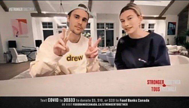 Justin Bieber And Hailey Baldwin Send Special Message to Canadians During ‘Stronger Together, Tous Ensemble’ - etcanada.com - Canada