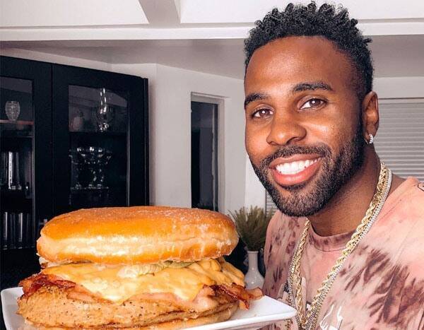 Jason Derulo Made a "Huge A--" Donut Burger That You Have to See to Believe - www.eonline.com