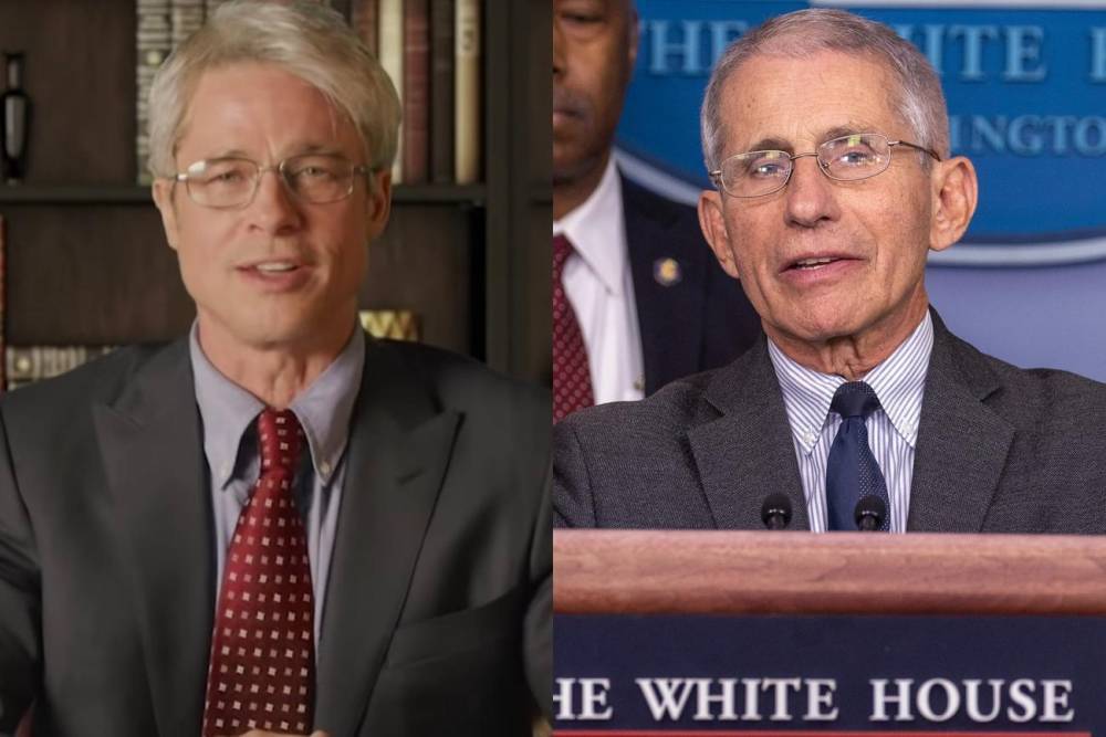Good News, Dr. Fauci Approves of Brad Pitt's Saturday Night Live Impersonation of Him - www.tvguide.com