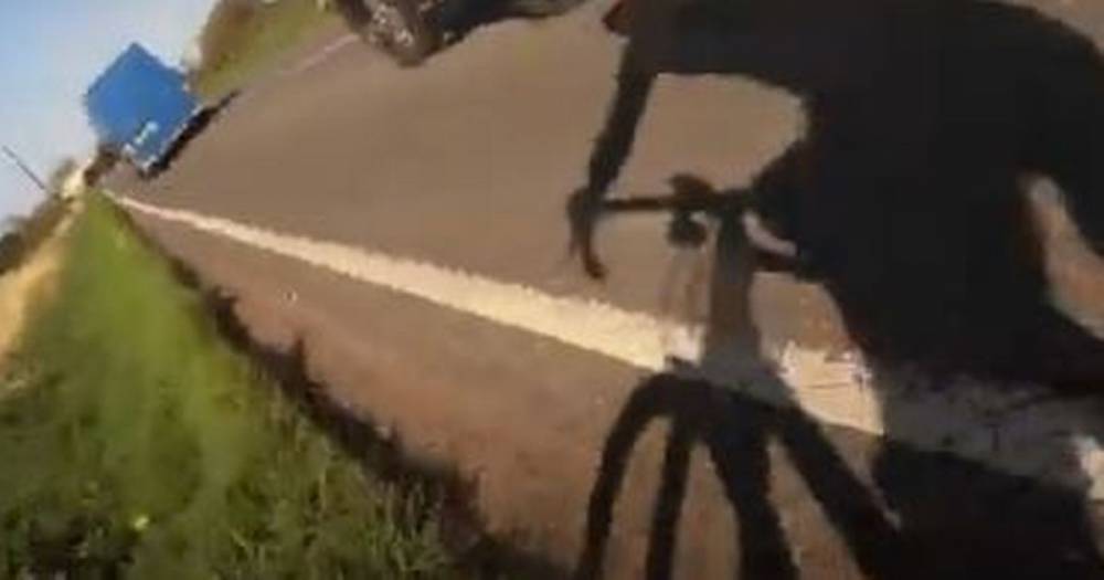 Cyclist shares footage of him being 'deliberately pushed' off his bike - police are appealing for information - www.manchestereveningnews.co.uk - county Lane