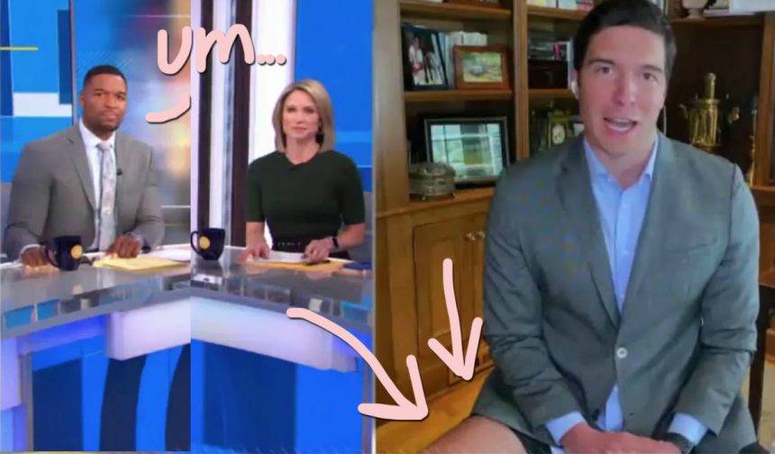 GMA Reporter Caught Wearing NO PANTS During Video Chat Segment! - perezhilton.com