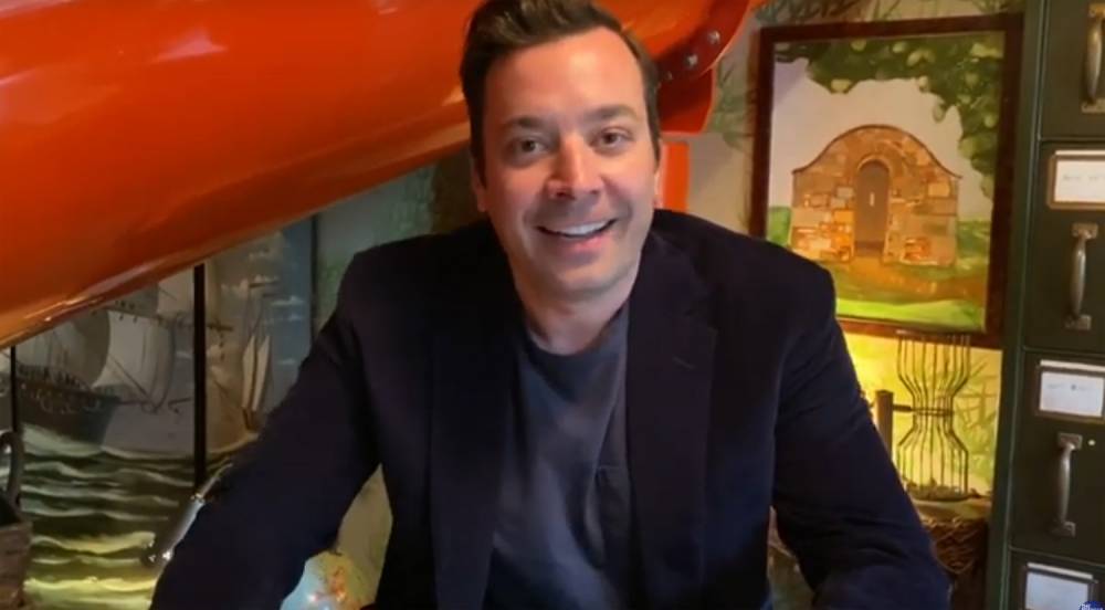 Jimmy Fallon Takes Viewers on Virtual Ride Down His Indoor Slide! (Video) - www.justjared.com