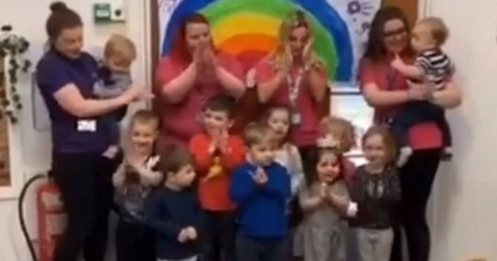 WATCH: Staff and kids at Wishaw nursery pay tribute to NHS workers - www.dailyrecord.co.uk